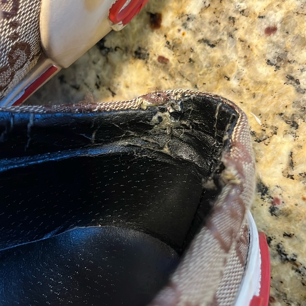 VTG Gucci Fashion GG Monogram Canvas Velcro Sneakers size 40 - Picture 16 of 16